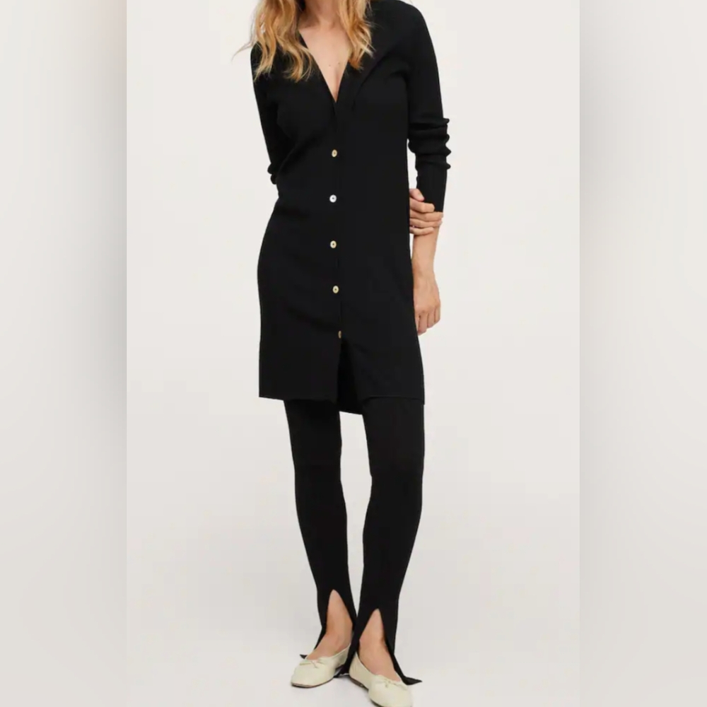Mango Long Sleeve Ribbed Cardigan size US XS